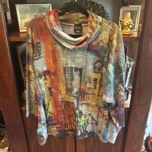 Inoah Dogs in city colorful tunic/poncho